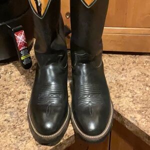 Chippewa 12” Black Leather Motorcycle Boot